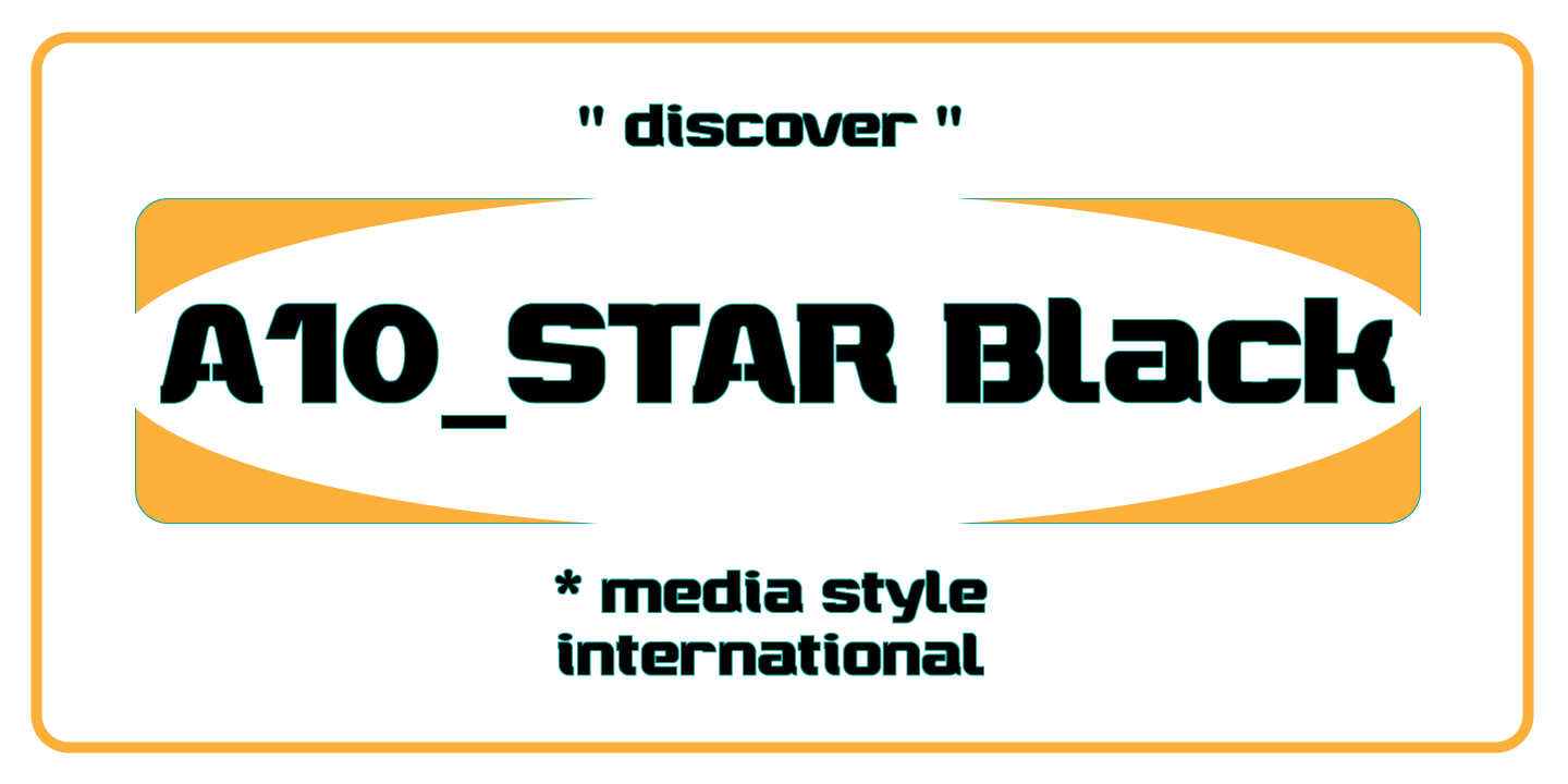 Przykładowa czcionka A10 STAR Black #3